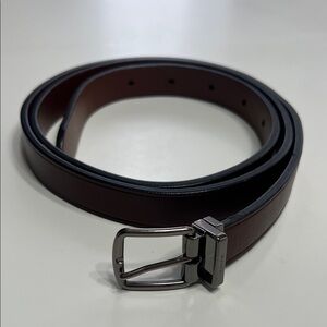 Coach Brown and Black Leather Belt